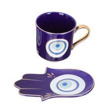 1 Set Keramik-Teetasse mit Milchbehälter
