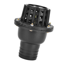 Schwarzer PVC-Standfußventil 2 Zoll für Wasserpumpe Rückschlagventil Flaches Design für niedrigen Druck