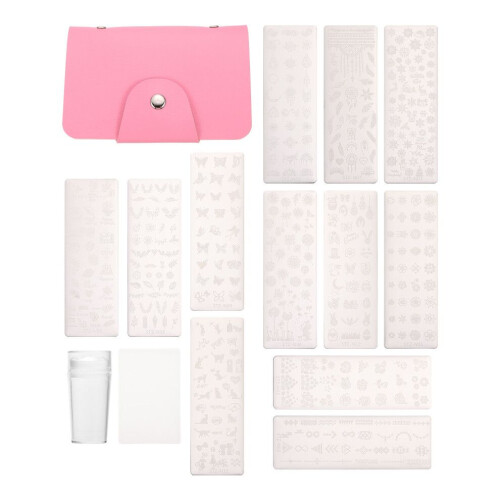 1 Set Nagelkunst-Druckplatte Stahlschablone 1
