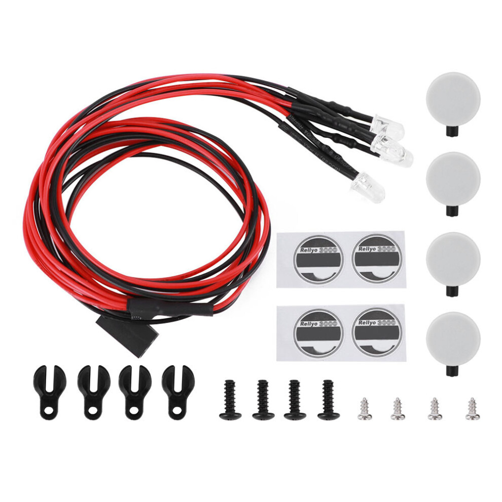 (4LED) LED Roof Rack Lights Traxxas Trx4/SCX10 II 90046 90047 6LED