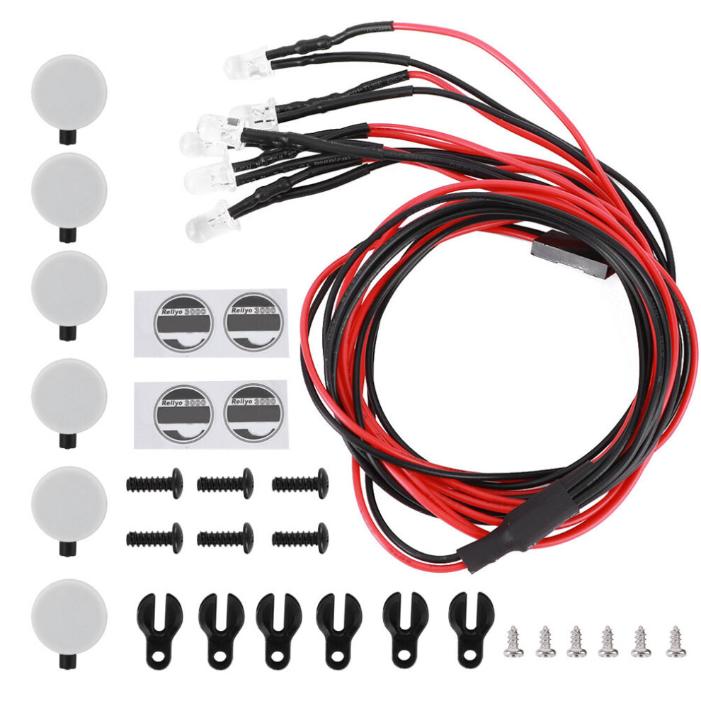 (6LED) LED Roof Rack Lights Traxxas Trx4/SCX10 II 90046 90047 6LED
