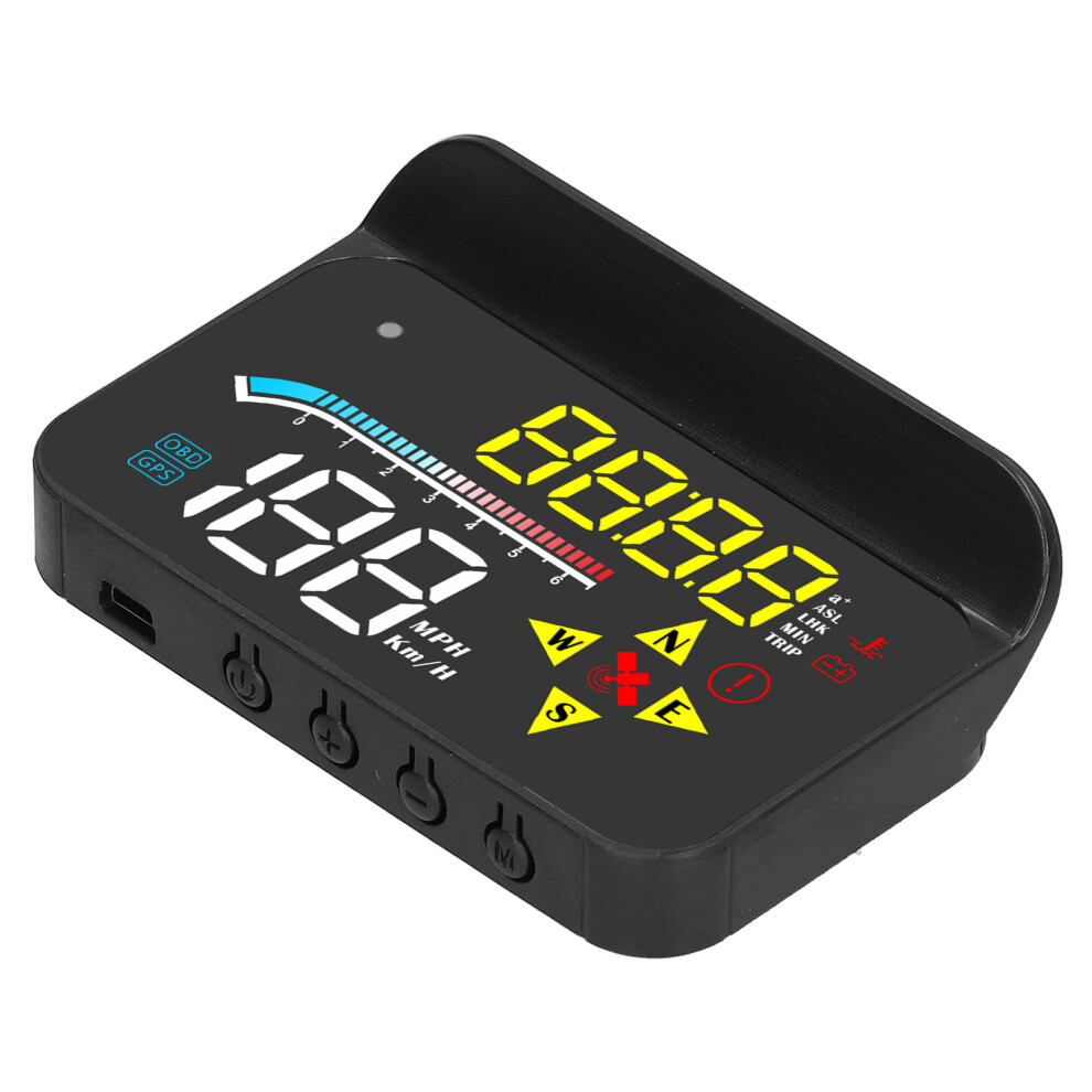 Auto Obd2 Gps Hud Display Digital Car Speed Projector Black 5071360259228