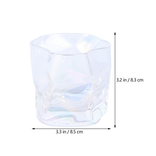 1 oregelbundet dricksglas, whiskyglas 1