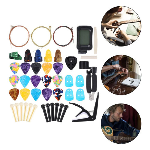 1 strängad gitarrtillbehör plastfingerskydd set 2
