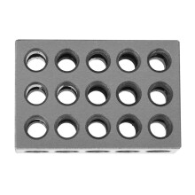25x50x75mm Stahl Parallel Spannblöcke Set mit 2 Stück, 23 Löcher für Fräsen