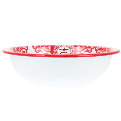 1 vintage enamelled bowl, thickened, for soup and storage 2