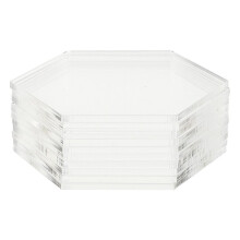 10 dekorative sechseckige Acrylplatten, transparent, DIY-Dekoration