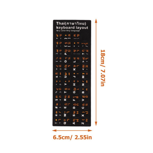 10 Sheets of Replacement Stickers for Computer Keyboard Thai Notebook 1