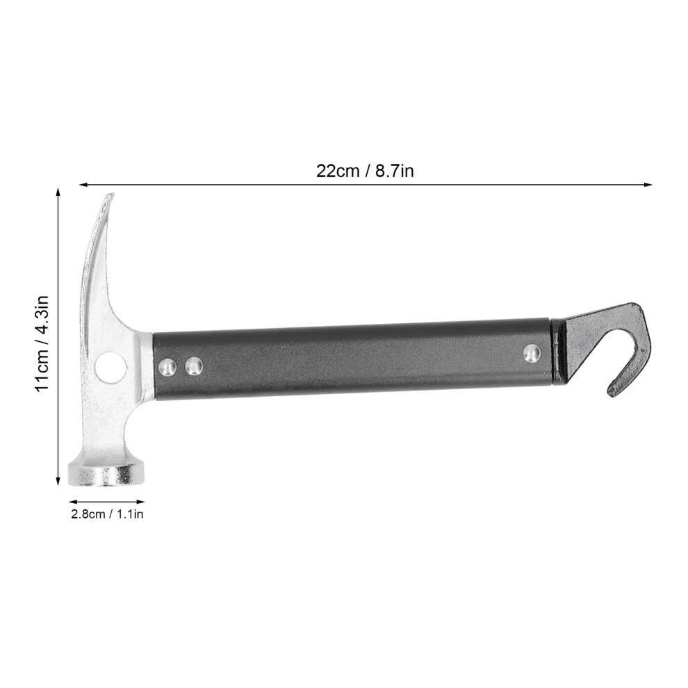 Outdoor Camping Stake Hammer Puller Aluminum Alloy Compact Tent Tool 4021360261364