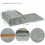 1pc Sofa Bed Edge Felt Hanging Bag Organizer Light Grey 2