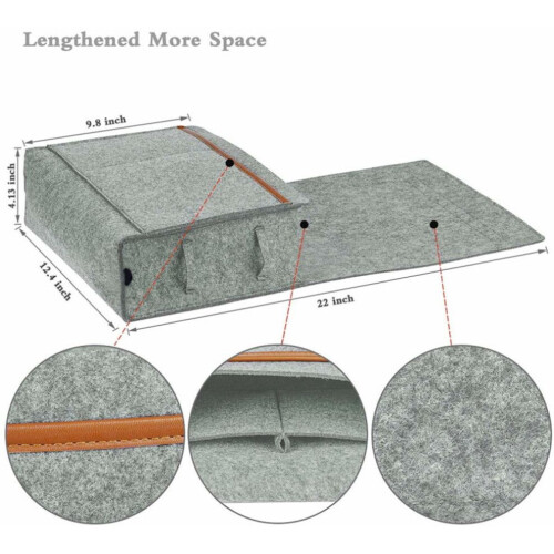 1pc Sofa Bed Edge Felt Hanging Bag Organizer Light Grey 1