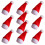 10 gorros de piruleta, gorros de Papá Noel, mini gorros DIY, set de dulces 2