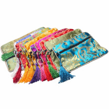 10 bolsas chinas para guardar joyas y pulseras, coloridas