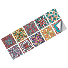 10 vetbestendige tegelstickers voor keuken en badkamer, vintage stijl