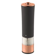 Elektrisk salt- og pepperkvern, USB-oppladbar, 2-pakning, automatisk pepperkvern med justerbar grovhet, kjøkkenessensiell, svart (stor kapasitet)