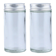 Accessoires de cuisine en verre coloré, salières et poivrières robustes en verre transparent pour ranger vos épices, design transparent pour un
