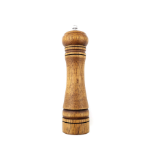 Moulin à sel rechargeable en bois de chêne, 25 cm - Corps en chêne de qualité supérieure, design spécial, broyeur manuel de poivre et de sel