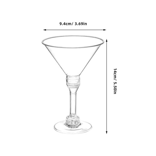 10 transparente Weingläser aus Kunststoff 2