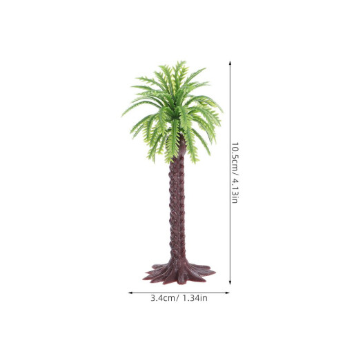 10 palmeras tropicales en miniatura con coco, plástico. 1