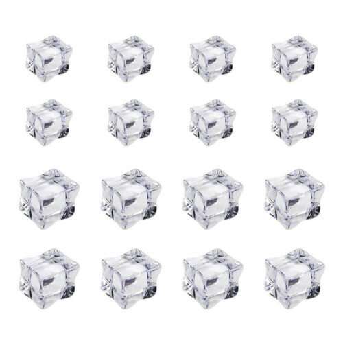 100 cubitos de hielo artificiales de cristal, reutilizables. 2