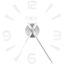 Modern Silver Wall Clock Sticker Decor for Home and Office Spaces