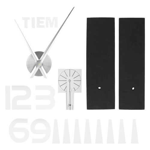 Modern Silver Wall Clock Sticker Decor for Home and Office Spaces 1