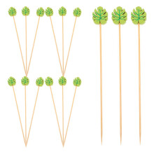 100 stuks cactus cocktailspiesjes/dessertspiesjes