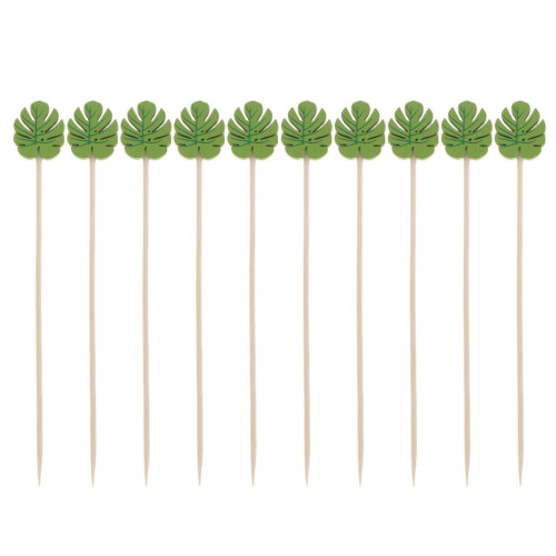 100 palillos de madera desechables para cócteles