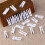 100 stuks decoratief wit hout 3