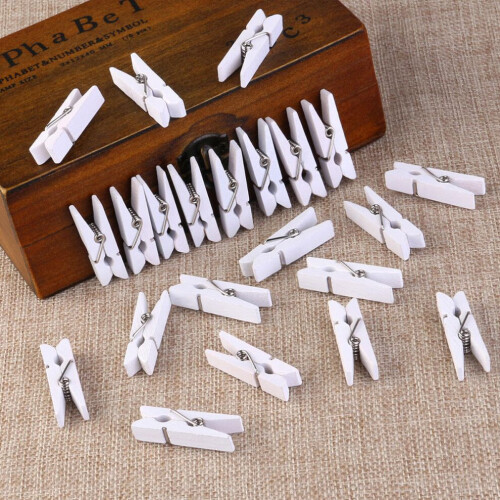 100 stuks decoratief wit hout 2