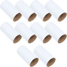 10 tubos de papel blanco para manualidades, envíos y carteles