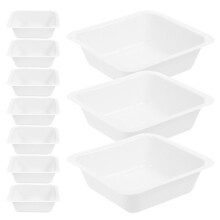 10 Mini-Quadrat-Wiegeschalen, weiß, für den Laborgebrauch