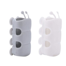 10 stuks douchekophouder met zuignap, badkameraccessoires, grijs/wit