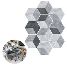 10 stuks antislip zelfklevende stickers met cementlook in zeshoekvorm