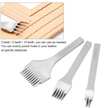 Hochleistung Stahl Leder Meißel Nietset 3 Stück, 3,0 mm Löcher