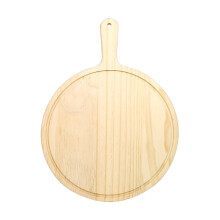 Pala para pizza de madera natural de 11 pulgadas, tabla de cortar, espátula para pizza, tabla para hornear