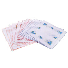 12-Piece Cotton Handkerchief Set for Women - Suit Accessory