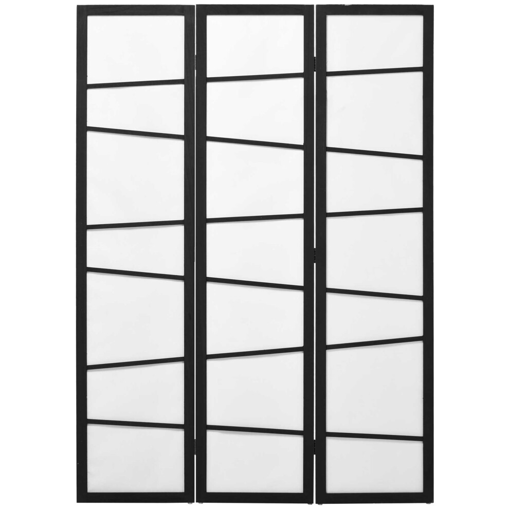 Wooden Room Divider Screen HOMCOM 3 Panel Folding Privacy Partition Freestanding Wall White-image-OPC-PMXG7T8-NEW