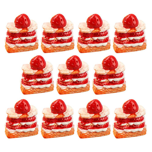15-teiliges Mini-Erdbeerkuchen-Modell (Dekorative Desserts)