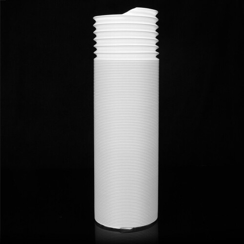 1,5 m flexibel avgasslang 13 cm för luftkonditionering (vit) 2