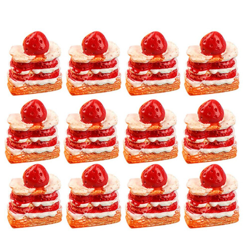 15-teiliges Mini-Erdbeerkuchen-Modell (Dekorative Desserts) 2