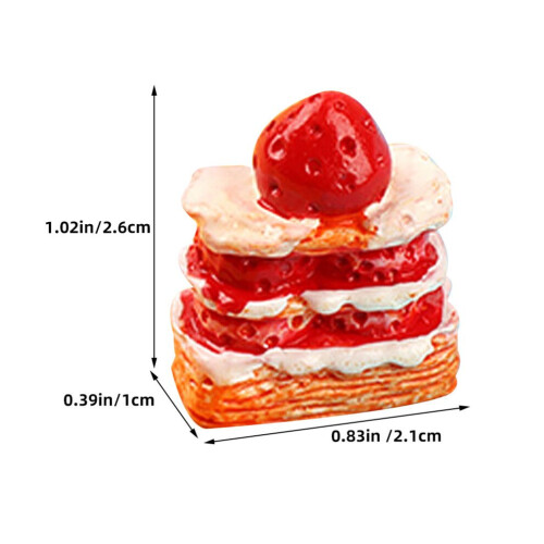 15-teiliges Mini-Erdbeerkuchen-Modell (Dekorative Desserts) 1