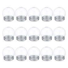 15-delige sneeuwbolset, 150 ml, met versieringen en waterbollen