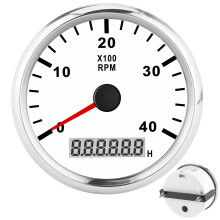 85mm Digital Boat Tachometer 4000RPM Waterproof LCD Display
