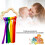 2 Stück Regenbogen Holz Rasselring für Babys, Wolken-Design, 47cm 4