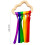 2 Stück Regenbogen Holz Rasselring für Babys, Wolken-Design, 47cm 7