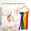 2 Stück Regenbogen Holz Rasselring für Babys, Wolken-Design, 47cm 8