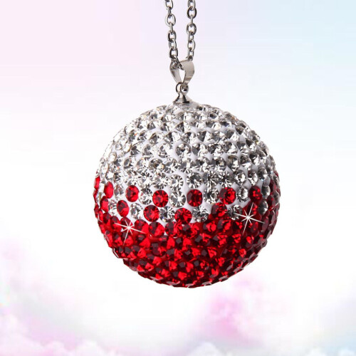 rhinestone car hanging ball for interior red gradient 2