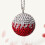 rhinestone car hanging ball for interior red gradient 4
