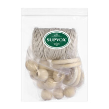 Wandteppich-Holzperlen-Weihnachts-Makramee-Garn-Makramee-Seil-Set